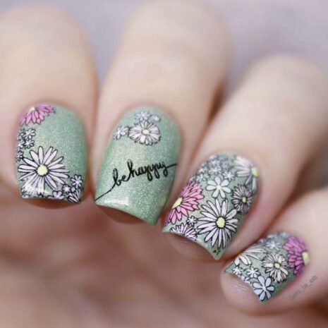 clearjellystamper-nailart-plate-104-daisy-be-happy_maniqo zwolle webshop